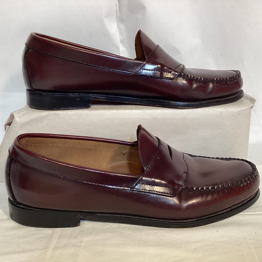 Men’s Burgundy Leather G H Bass Weejuns Size 10 - Picture 3 of 11